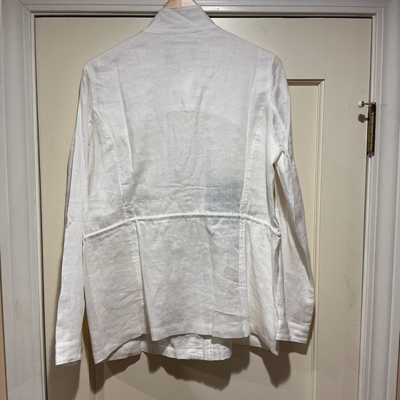 ❤️‍🔥CLEARANCE ❤️‍🔥 NWOT Loro Piana White Linen Jacket, Size 40 = M - Picture 4 of 4